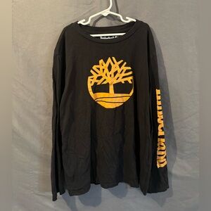 Timberland Black Shirt with Gold Logo Boy’s Size Large 14/16